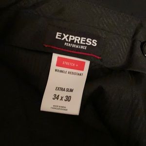 Men’s Express Performance Dress Black Pants ONLY WORN ONCE! Smoke free home